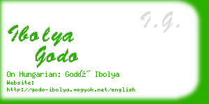 ibolya godo business card